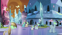 Crystal Ponies enslaved by King Sombra S9E1