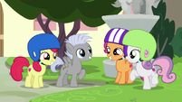 Cutie Mark Crusaders happy for Chipcutter S7E6