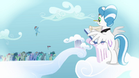 Filly Rainbow Dash jumps from the crowd S03E12