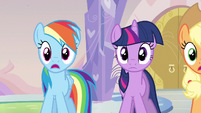 Rainbow Dash pretty much horrified S3E12