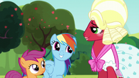 Rainbow smiling at Orchard Blossom S5E17