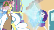 Rarity shields herself against Vignette's phone EGROF