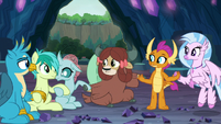 All the Young Six joining hands S9E3