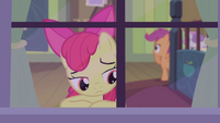 Apple Bloom looking out the window S4E17