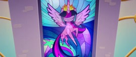 Close-up on Twilight's stained glass window MLPTM