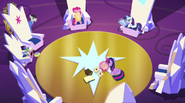 Delivery pony approaching the Mane Six EG2