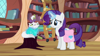 Rarity wraps Opal in a blanket S03E11