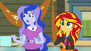 Sunset Shimmer and Luna shocked EG