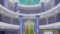 Upper level of the Canterlot Library S9E5