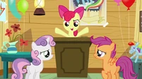 "I'm sure the three of us can figure out how to get two more cutie marks."