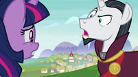 Chancellor Neighsay "endangering ponies!" S8E1