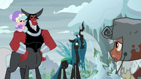 Cozy, Tirek, and Chrysalis meet Rusty Bucket S9E8