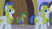 Guard Chrysalis tells guards to open door S9E17