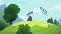 Rainbow Dash gathers clouds for Rarity S7E19