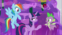 Rainbow Dash looking embarrassed S8E16