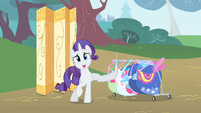 Rarity kicks clothes rack S1E20