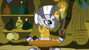 Zecora talking to Twilight.