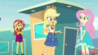 Applejack "got the sense Rarity's overwhelmed" EGROF