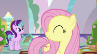 Fluttershy nodding at Starlight with approval S9E20