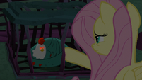 Fluttershy petting powerless cockatrice S8E25
