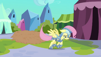 Fluttershy reluctantly follows Rainbow Dash S3E02