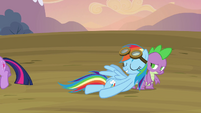 Rainbow Dash relieved