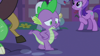 Spike "lot of bumps today" S8E10
