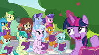 "Uhhh, see? They did something Rainbow Dash likes..."