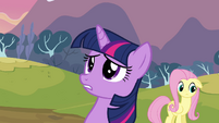 Twilight Sparkle looking on in disappointment S2E22