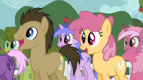 Dr. Hooves and Sea Swirl excited S2E15