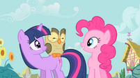 Pinkie Pie is enamored with Owlowiscious S1E24