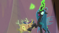 Queen Chrysalis takes Twilight doll's crown S9E8