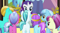 Rarity about to move out of the way S3E2