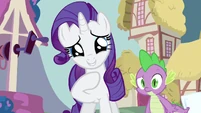 Rarity seeing some cuteness happening.