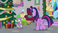 Spike looking embarrassed S8E16