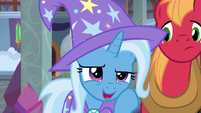 Trixie whispers "albeit unnecessary" S9E20