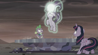 Twilight and Spike sees Starlight about to zap the Cutie Map S5E26