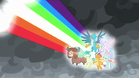 Young Six releasing a rainbow of light S9E25