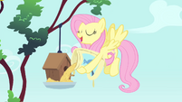 Fluttershy pouring birdseed S4E23