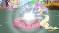 Friendship torch lights in Spike's face S7E15