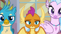 Gallus, Smolder, and Silverstream listen to Cozy S8E22