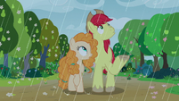 Rain starts falling on Bright Mac and Pear Butter S7E13