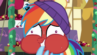 Rainbow Dash with a very red face BGES1