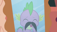Spike giggling with mustache S1E6