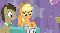 Applejack about to ring the bell S9E16