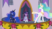 Celestia and Luna introducing Twilight S9E26