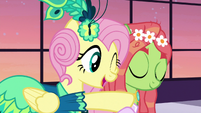 Fluttershy hugs Tree Hugger S5E7