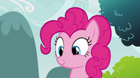 Pinkie Pie clone looking at mouse S3E3