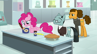 Pinkie Pie opening a peanut brittle can S9E14