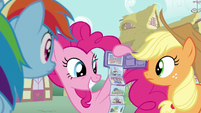 Pinkie Pie pulls out wallet of photos S6E11